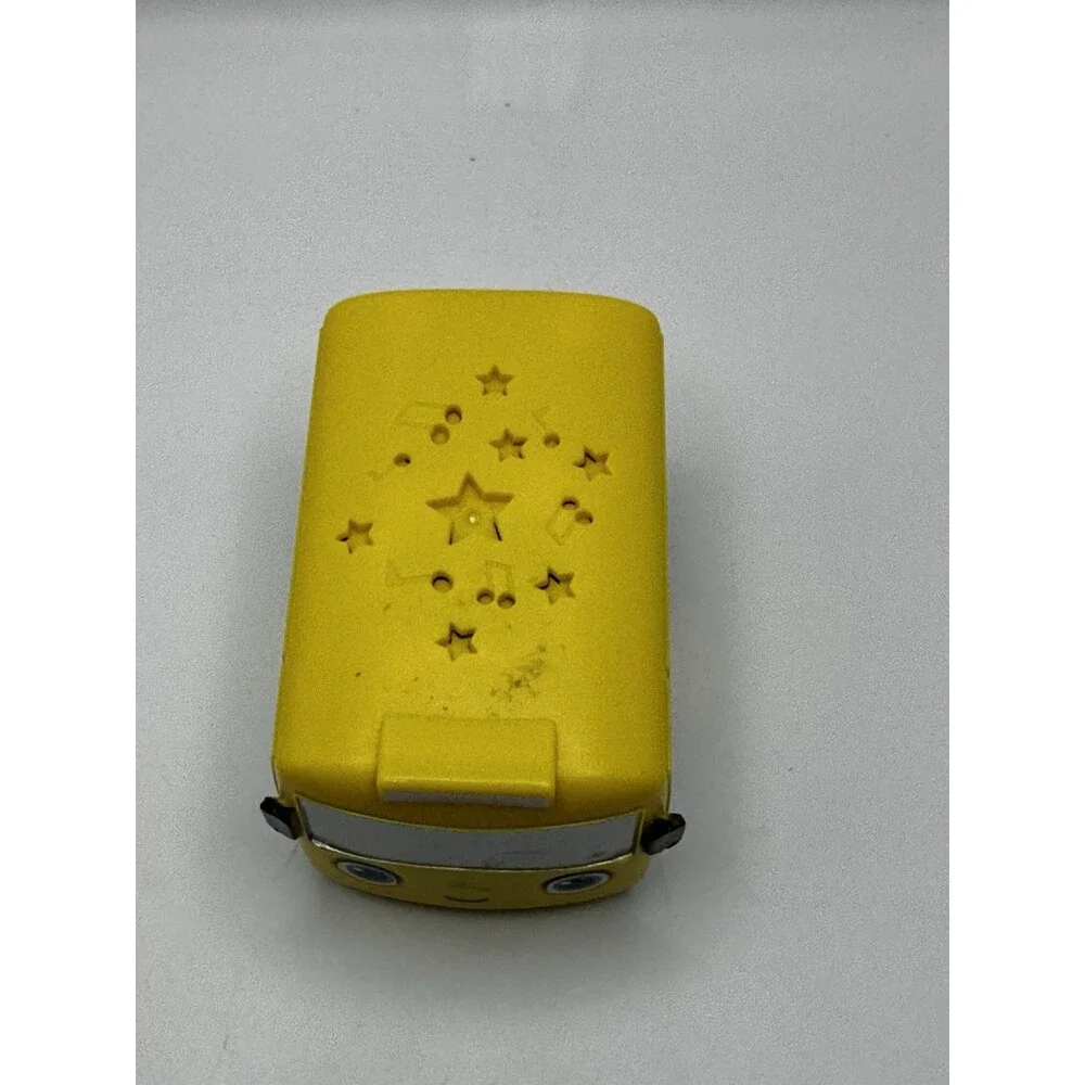 Yellow Musical Toy Bus Cute Face Star Music Note Roof M6CK061-H Kids Toy